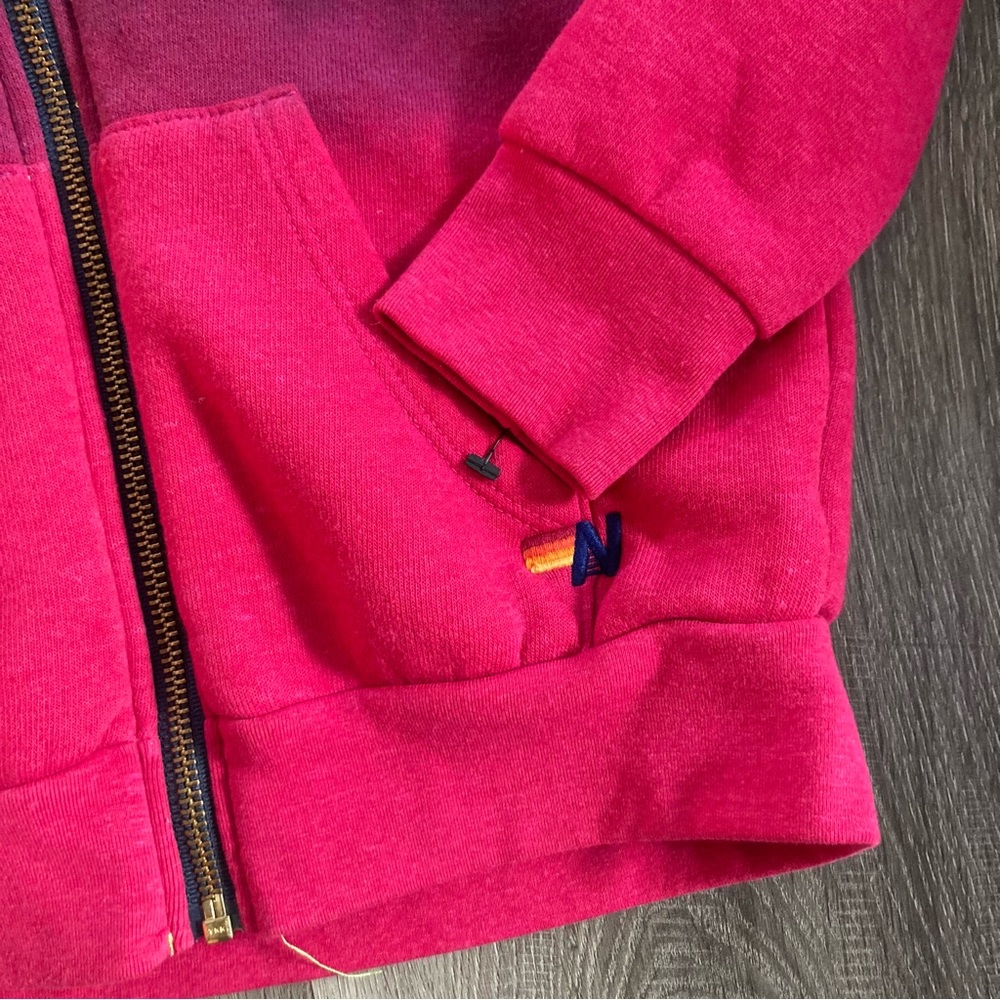 RARE AVIATOR NATION Dip Dyed Neck Hoodie Sweatshirt Kids Sz 8 Tribe Patch Ombre - Picture 2 of 6